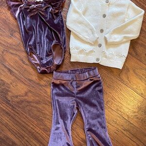 Jessica Simpson Cream Knit Baby Cardigan